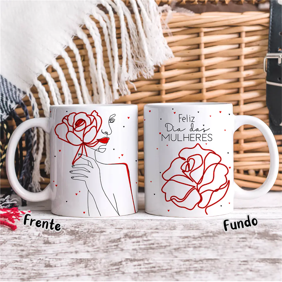 20 Artes para Caneca Dia das Mulheres Linhas Arquivos em Jpg   22