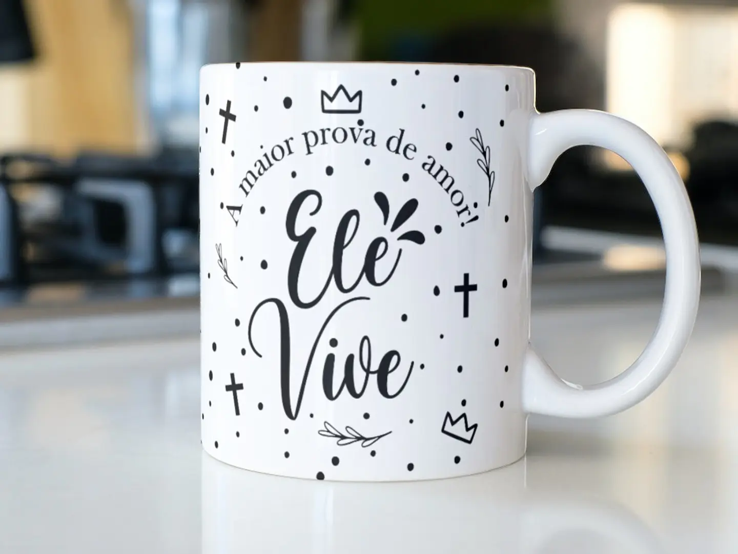 11 Artes para Caneca Páscoa Ele Vive Arquivos em Jpg 3