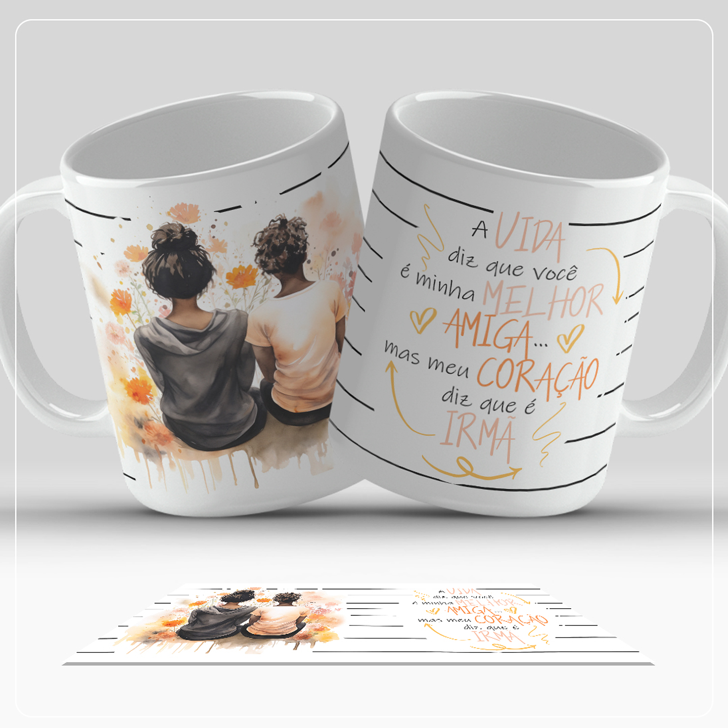 12 Artes para Caneca Amigas Arquivos em Jpg 1