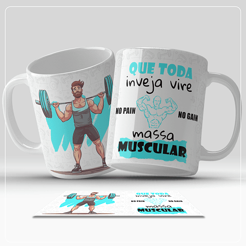 6 Artes para Caneca Academia Fitness Arquivos em Jpg