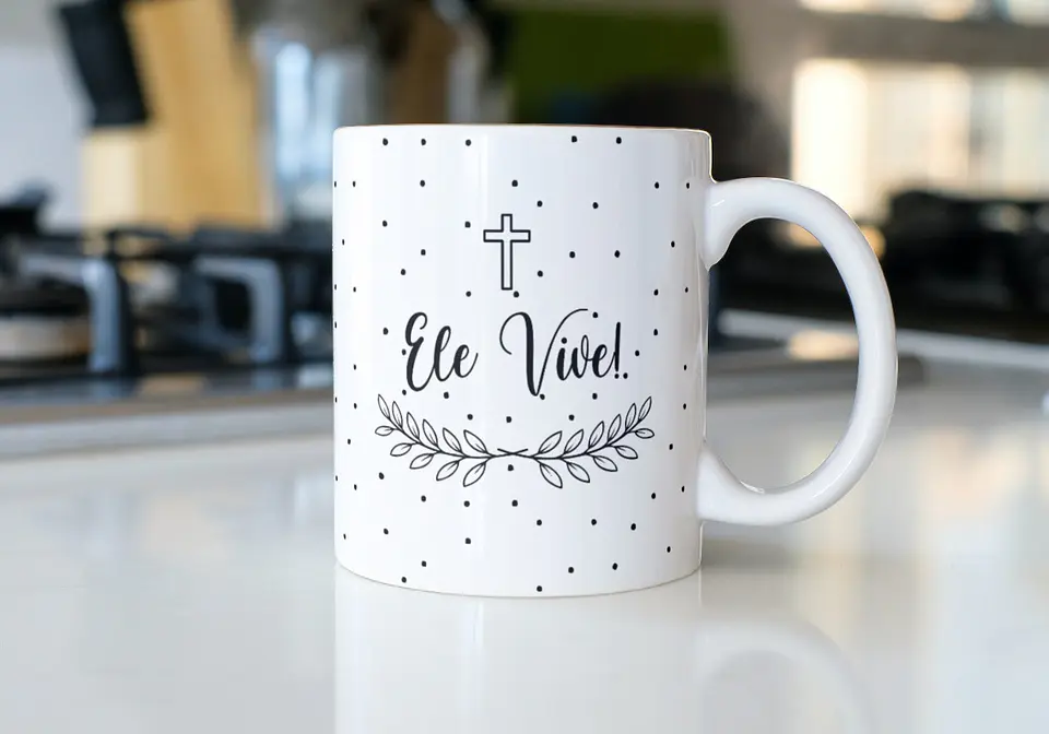 11 Artes para Caneca Páscoa Ele Vive Arquivos em Jpg 12