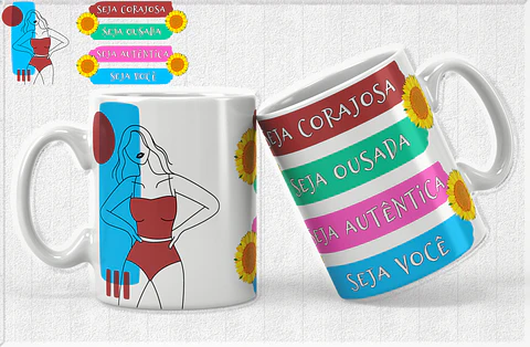 14 Artes para Caneca Empoderamento Feminino Arquivos Editável