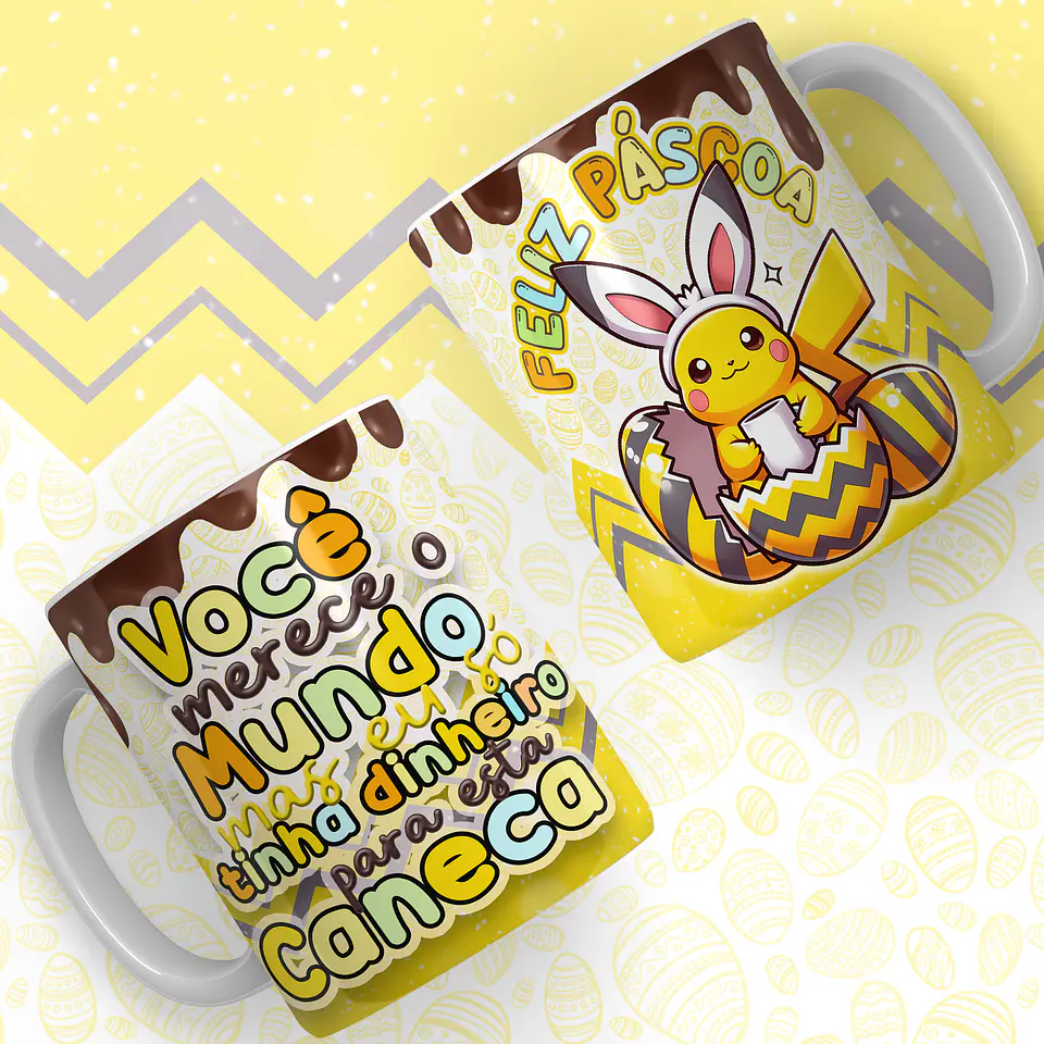 14 Artes para Caneca Páscoa Pokemon Arquivos em Jpg  2