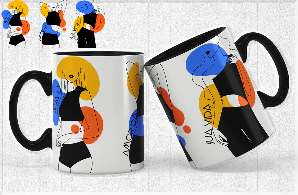 14 Artes para Caneca Empoderamento Feminino Arquivos Editável 3