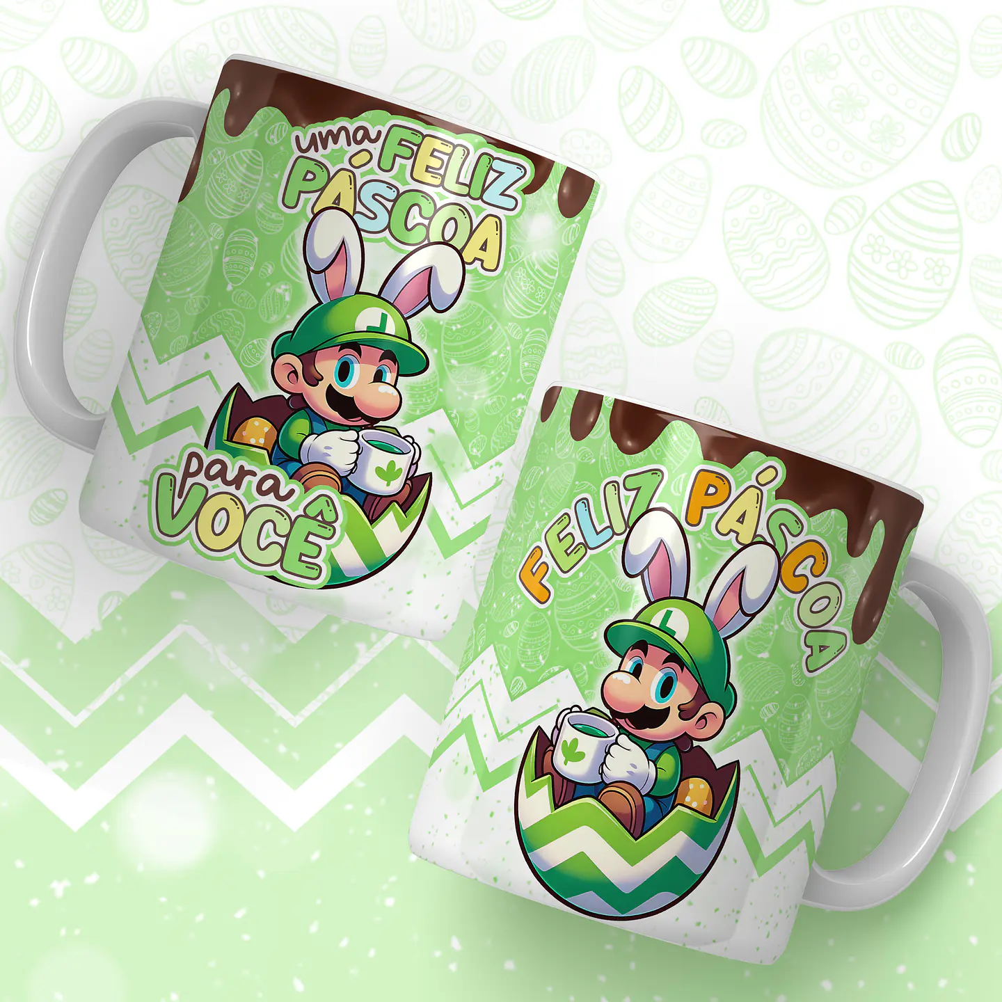 24 Artes para Caneca Super Mario Páscoa Arquivos em Jpg 3