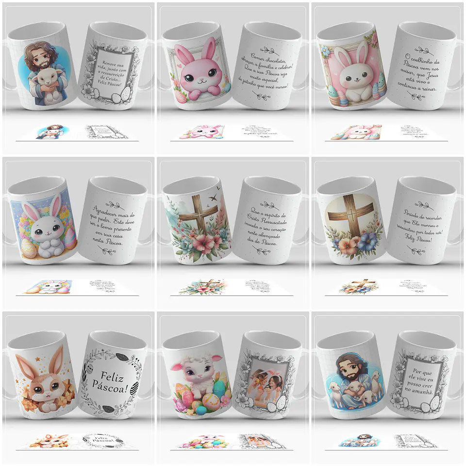 34 Artes para Caneca Páscoa Arquivos em Jpg 2