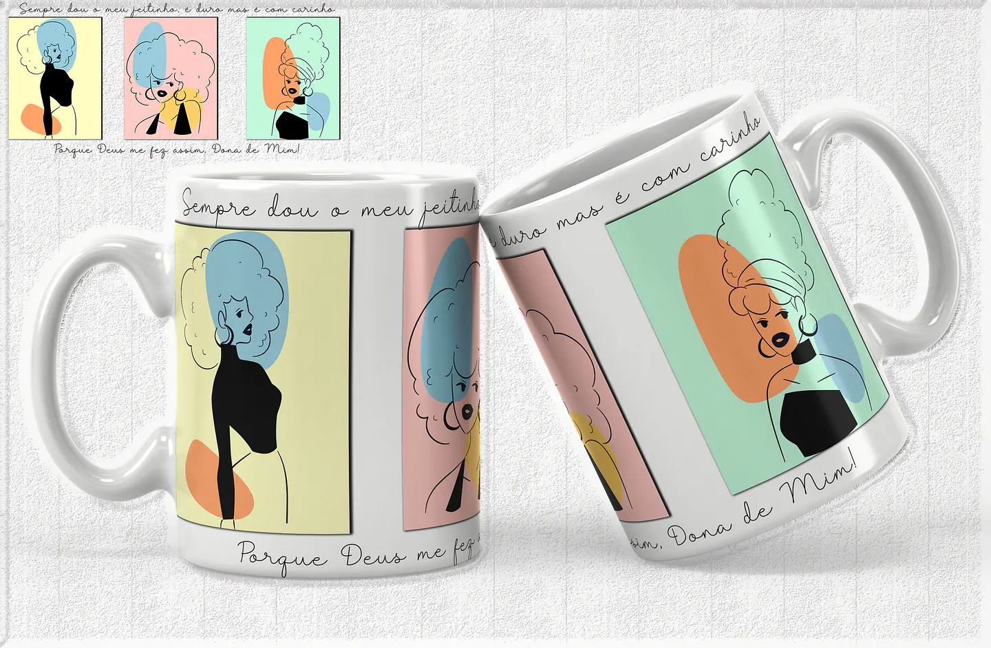 14 Artes para Caneca Empoderamento Feminino Arquivos Editável 5