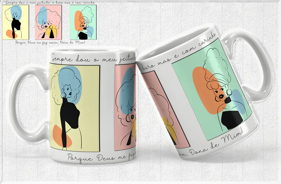 14 Artes para Caneca Empoderamento Feminino Arquivos Editável 5
