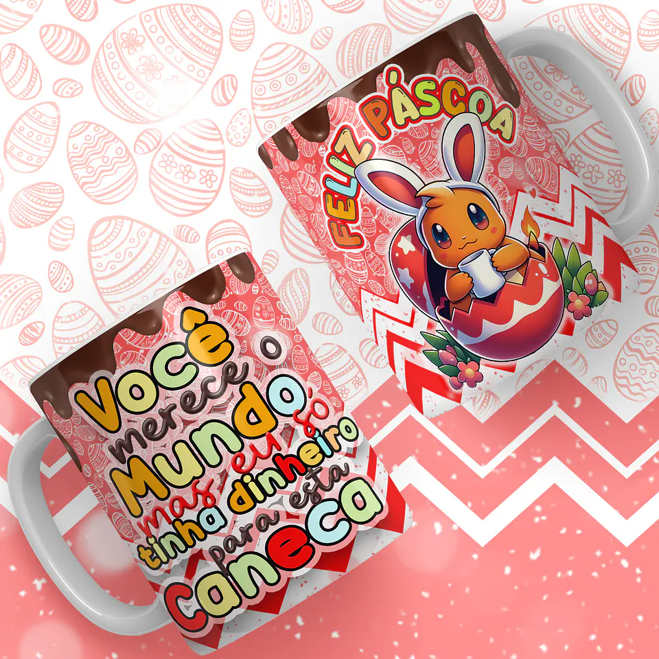 14 Artes para Caneca Páscoa Pokemon Arquivos em Jpg  13