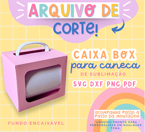 Arquivo de Corte Caixa Box para Caneca Pdf