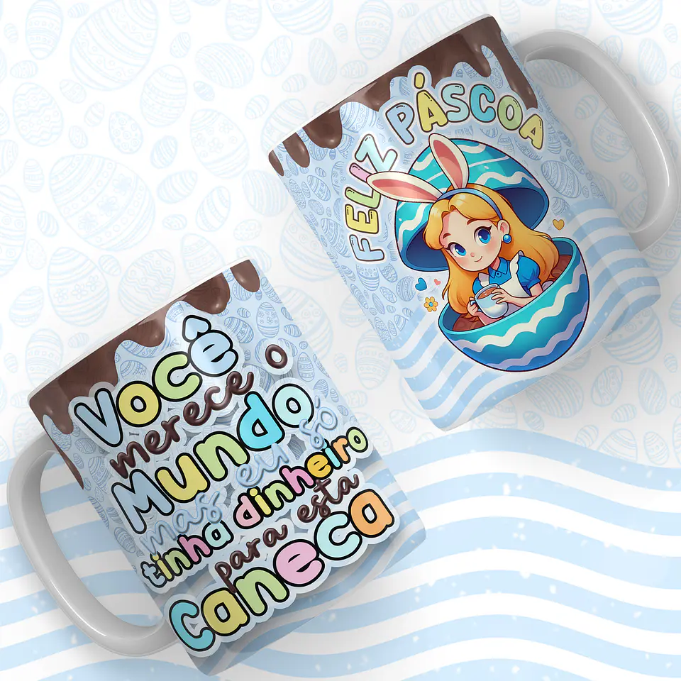 66 Artes para Caneca Páscoa Princesas Arquivos em Jpg  3