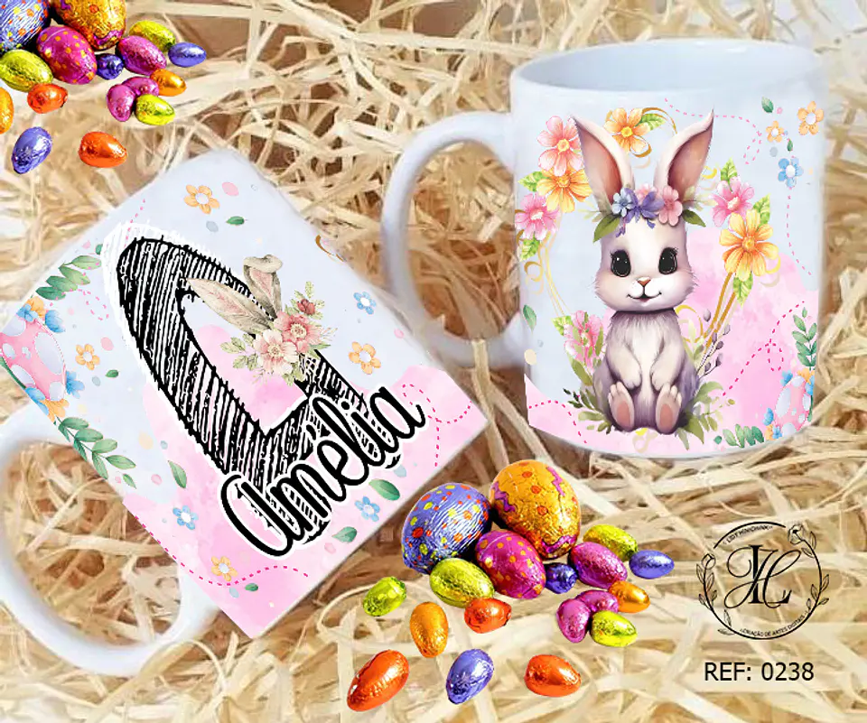 Artes para Caneca Páscoa Alfabeto Arquivos Editável 1