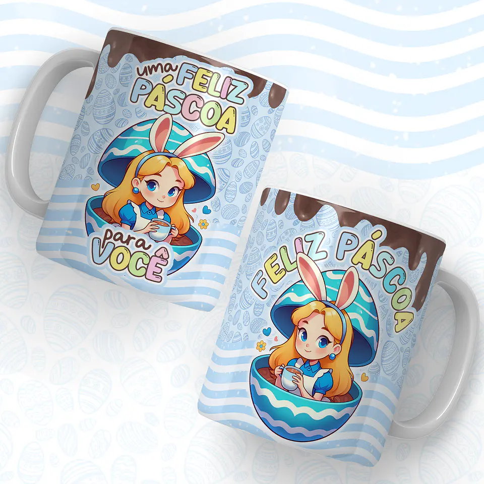 66 Artes para Caneca Páscoa Princesas Arquivos em Jpg  4