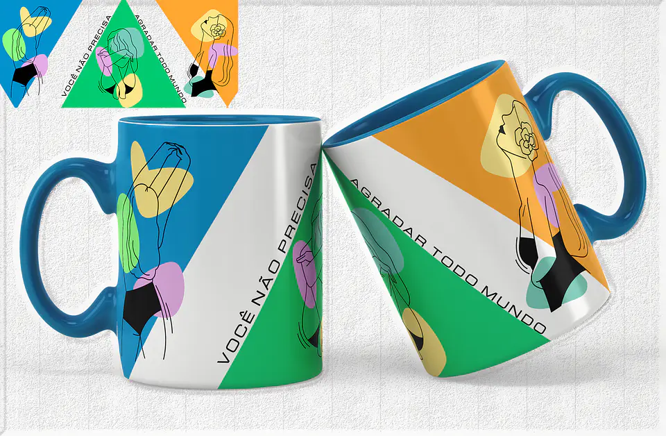 14 Artes para Caneca Empoderamento Feminino Arquivos Editável 8