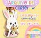 Arquivo de Corte Coelhinho com Alça Páscoa em Pdf  - Thumbnail 1