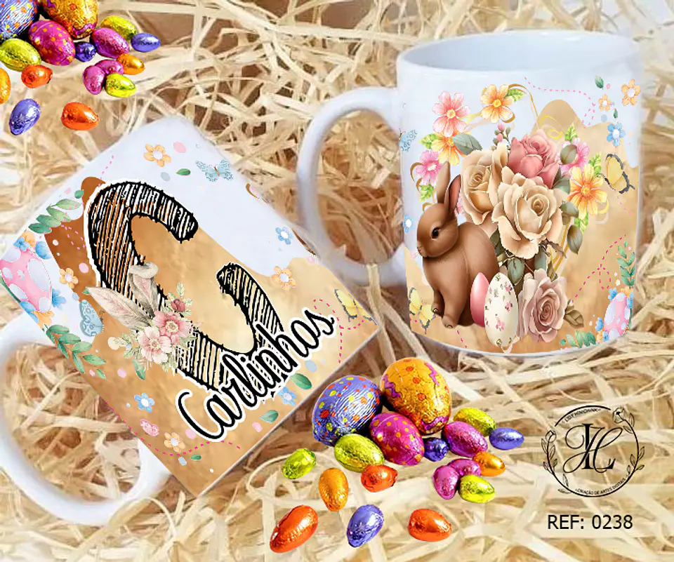 Artes para Caneca Páscoa Alfabeto Arquivos Editável 3