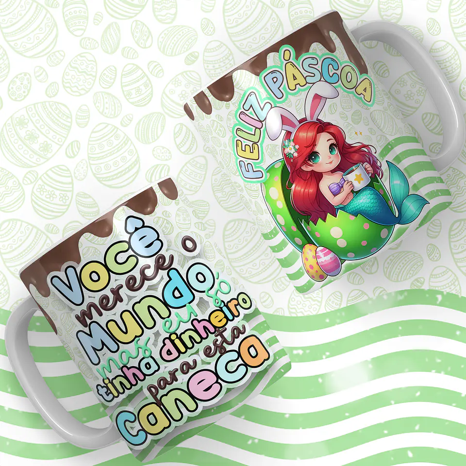 66 Artes para Caneca Páscoa Princesas Arquivos em Jpg  5