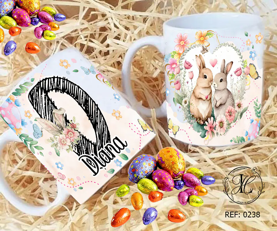 Artes para Caneca Páscoa Alfabeto Arquivos Editável 4