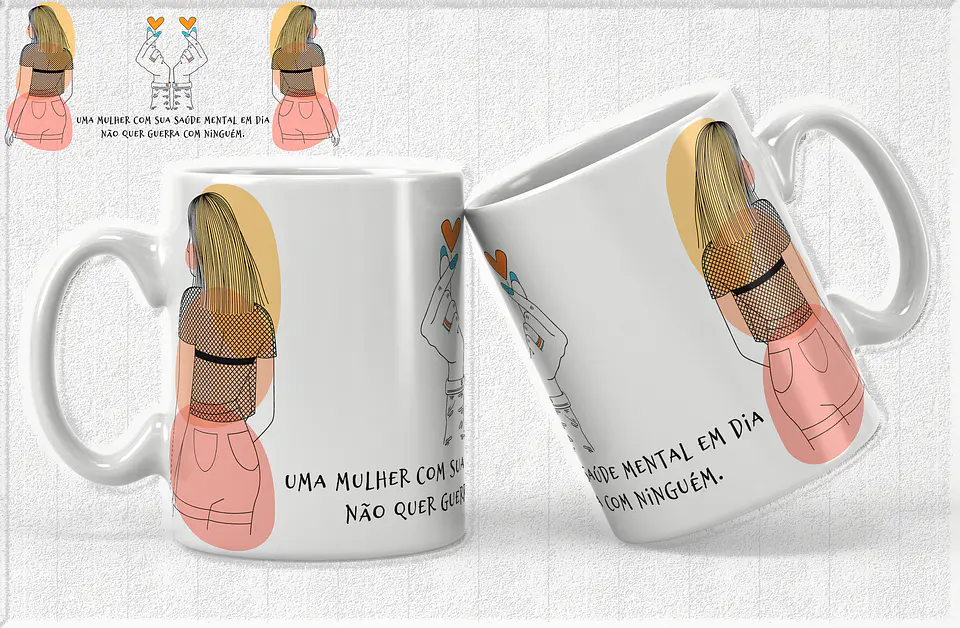 14 Artes para Caneca Empoderamento Feminino Arquivos Editável 9