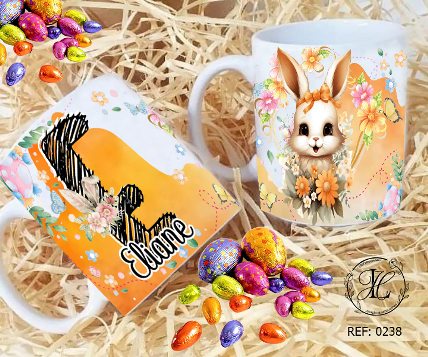 Artes para Caneca Páscoa Alfabeto Arquivos Editável 5