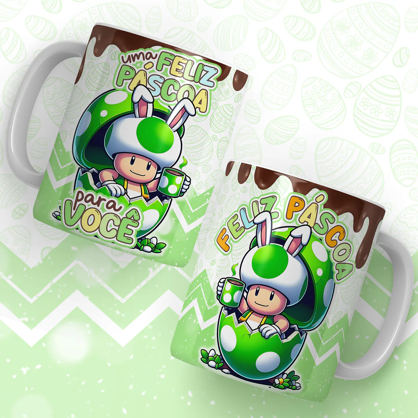 24 Artes para Caneca Super Mario Páscoa Arquivos em Jpg 14