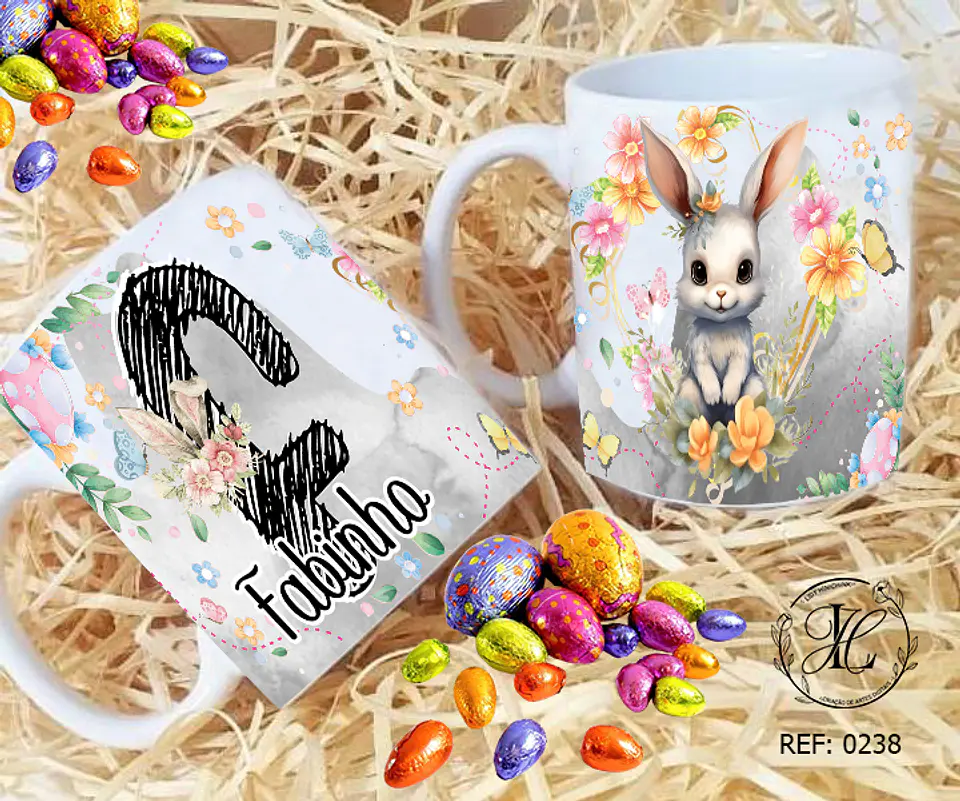 Artes para Caneca Páscoa Alfabeto Arquivos Editável 6