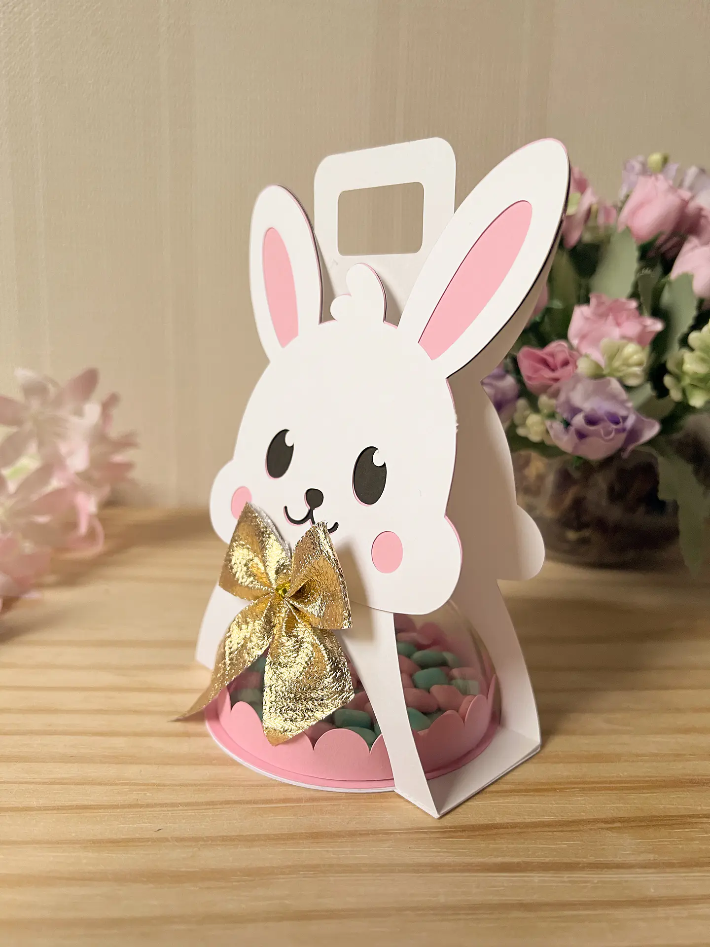 Arquivo de Corte Coelhinho com Alça Páscoa em Pdf  5