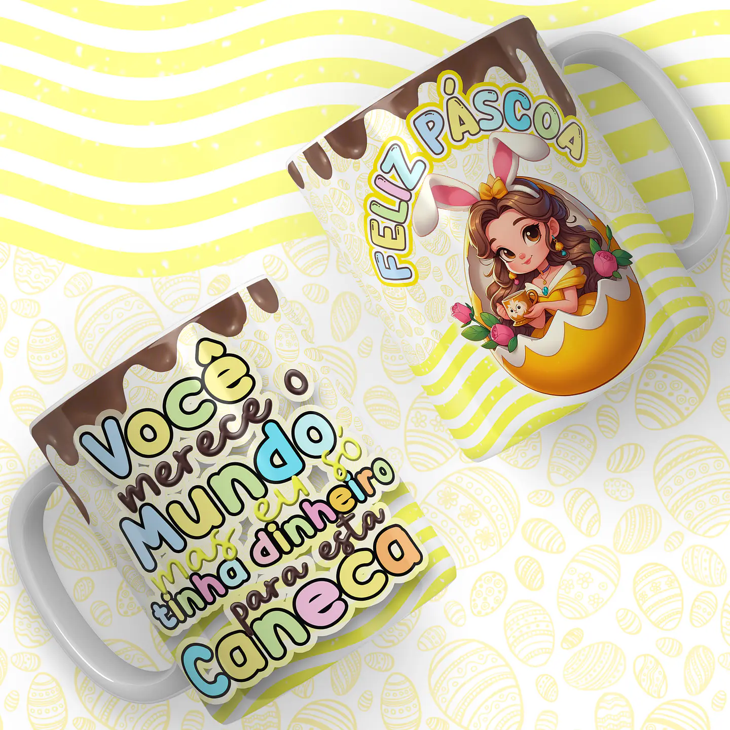 66 Artes para Caneca Páscoa Princesas Arquivos em Jpg  9