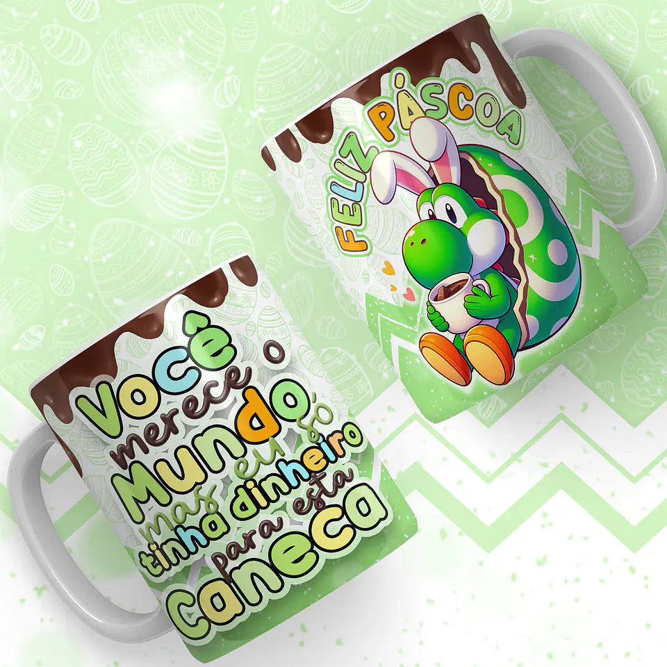 24 Artes para Caneca Super Mario Páscoa Arquivos em Jpg 17