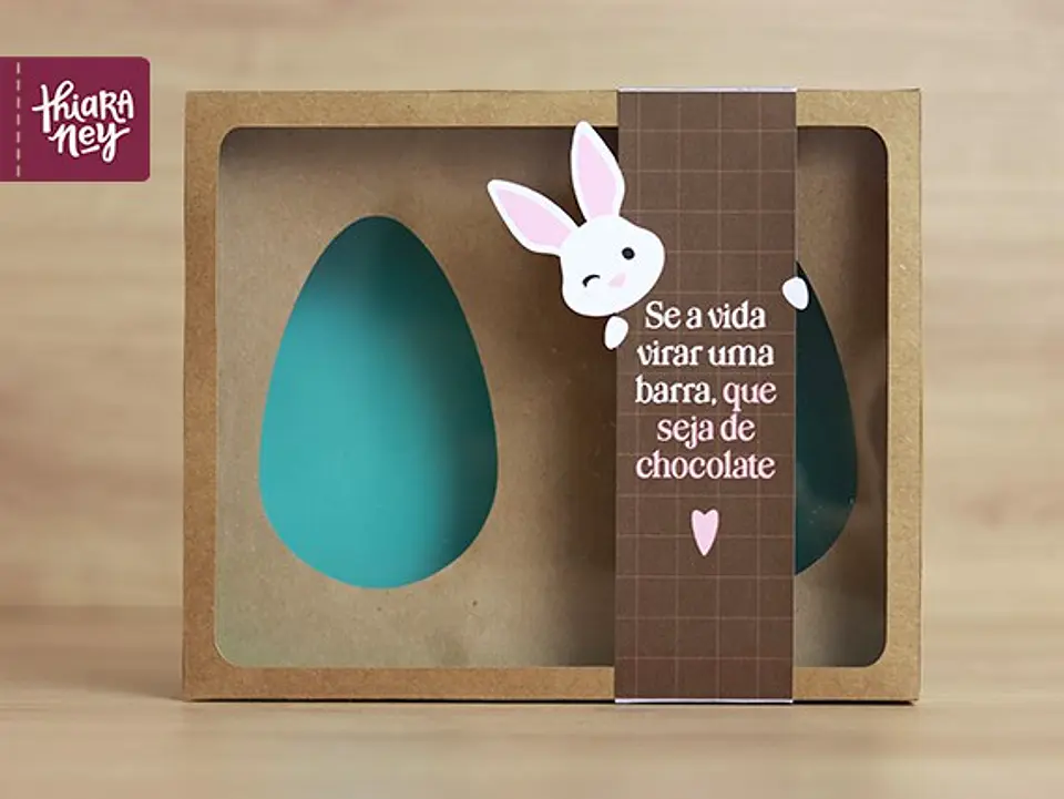 Arquivo de Corte Caixa Ovo de Coelhinho Páscoa em Pdf 8
