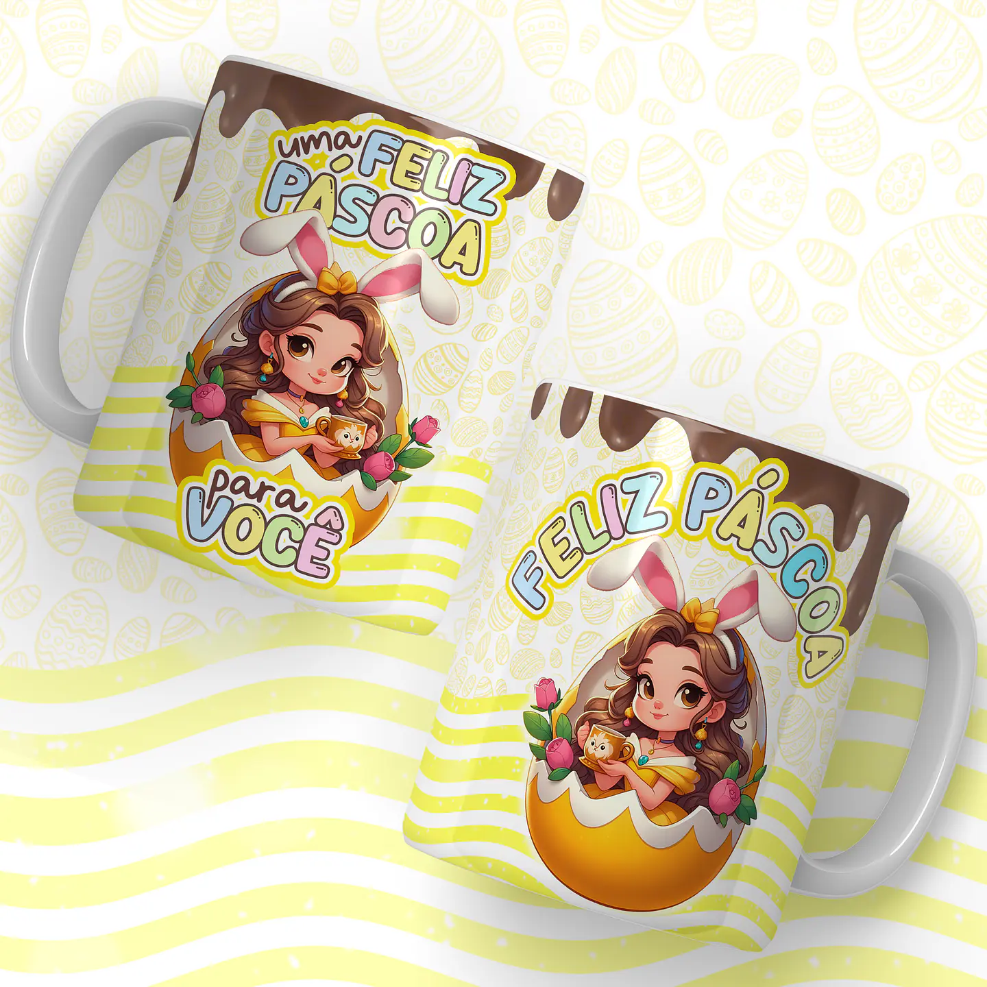 66 Artes para Caneca Páscoa Princesas Arquivos em Jpg  10