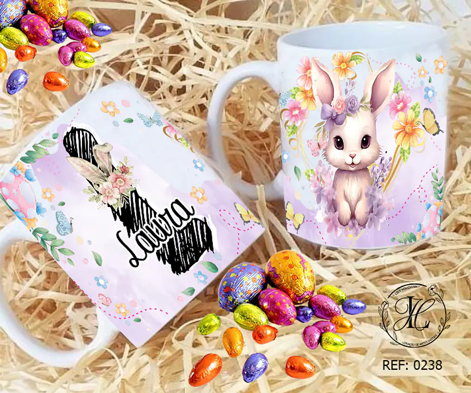 Artes para Caneca Páscoa Alfabeto Arquivos Editável 10