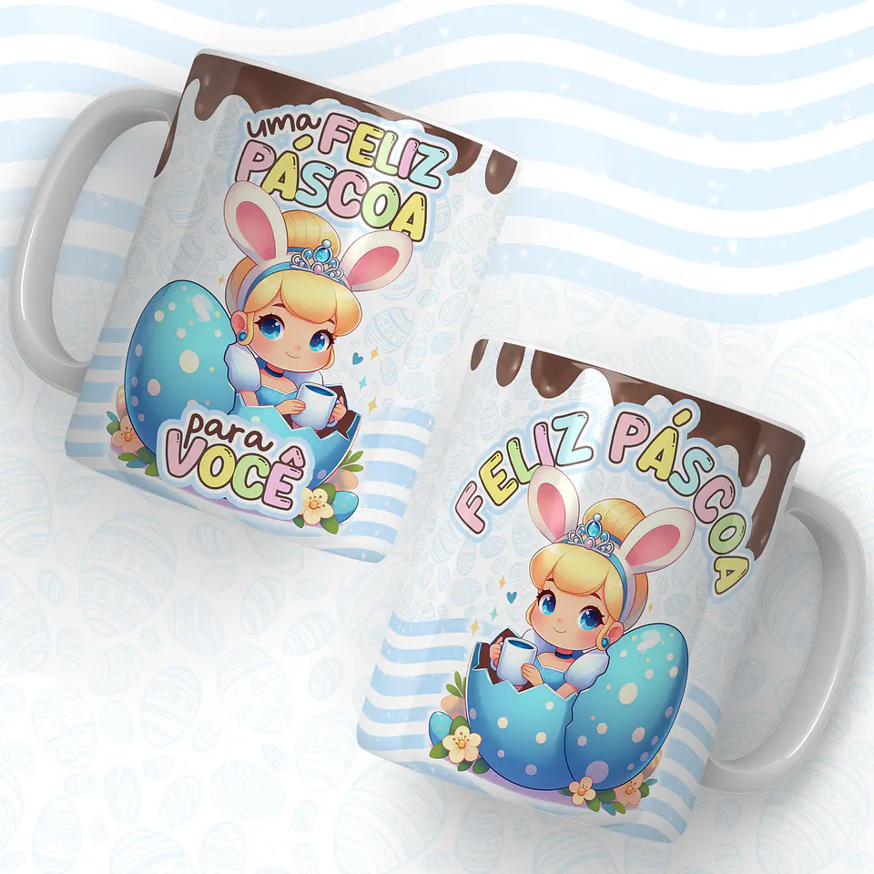 66 Artes para Caneca Páscoa Princesas Arquivos em Jpg  15