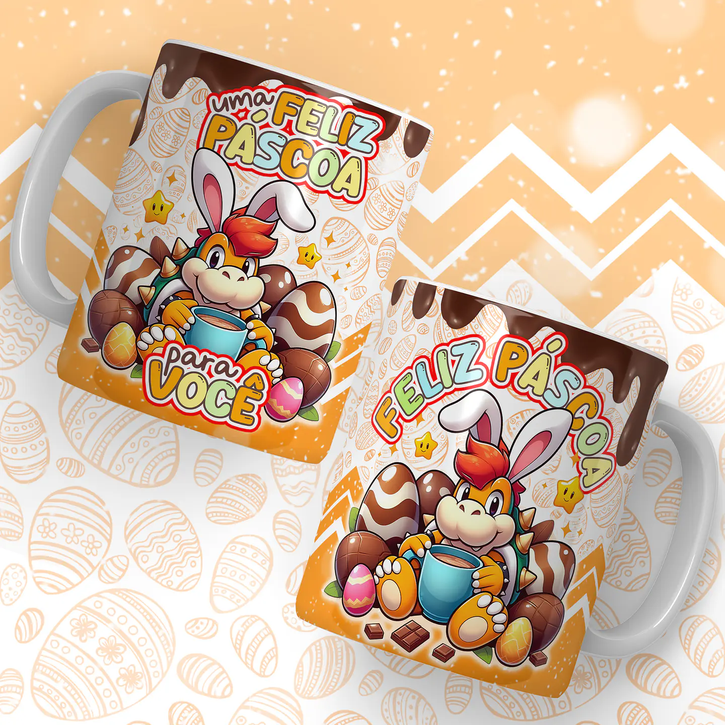 24 Artes para Caneca Super Mario Páscoa Arquivos em Jpg 24