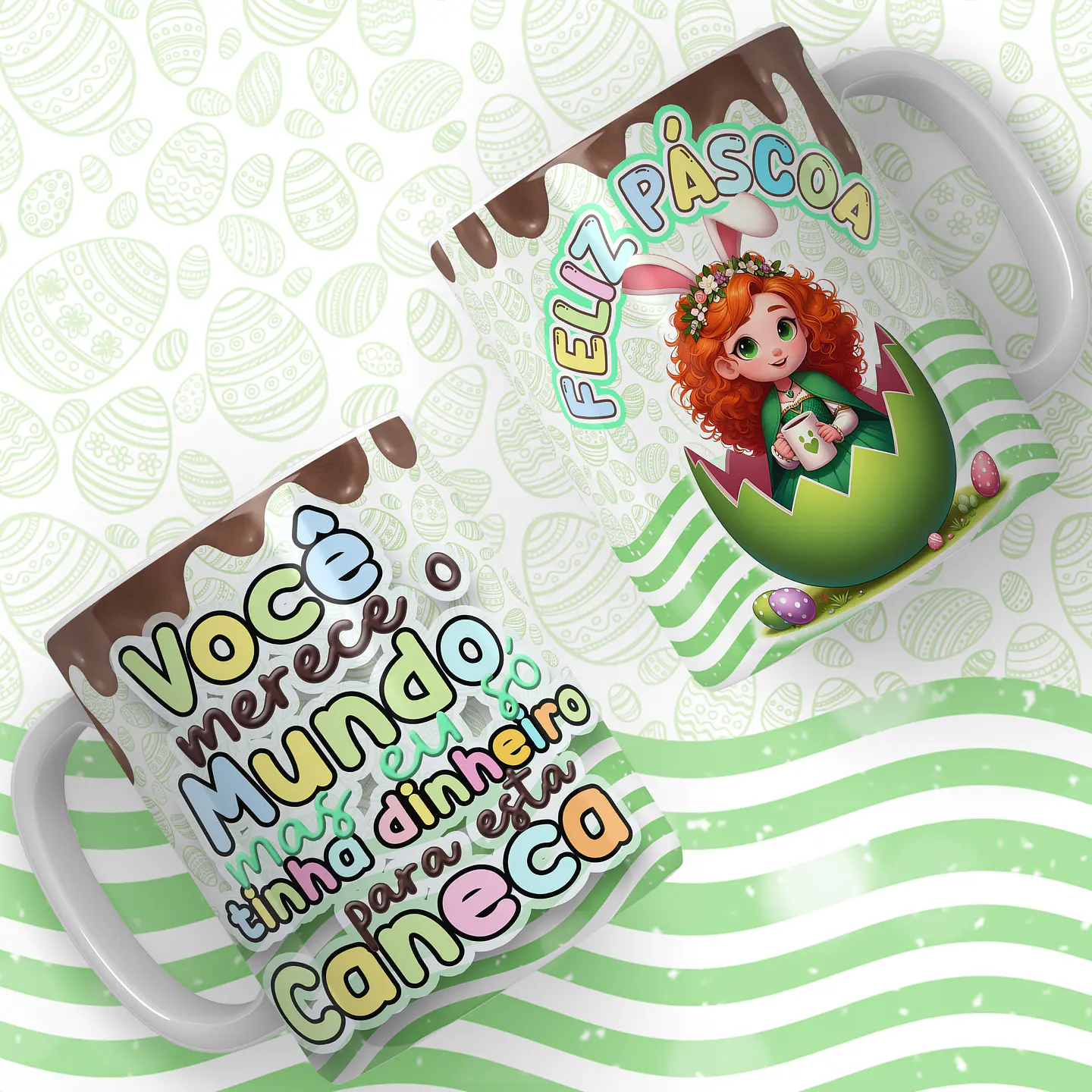 66 Artes para Caneca Páscoa Princesas Arquivos em Jpg  20