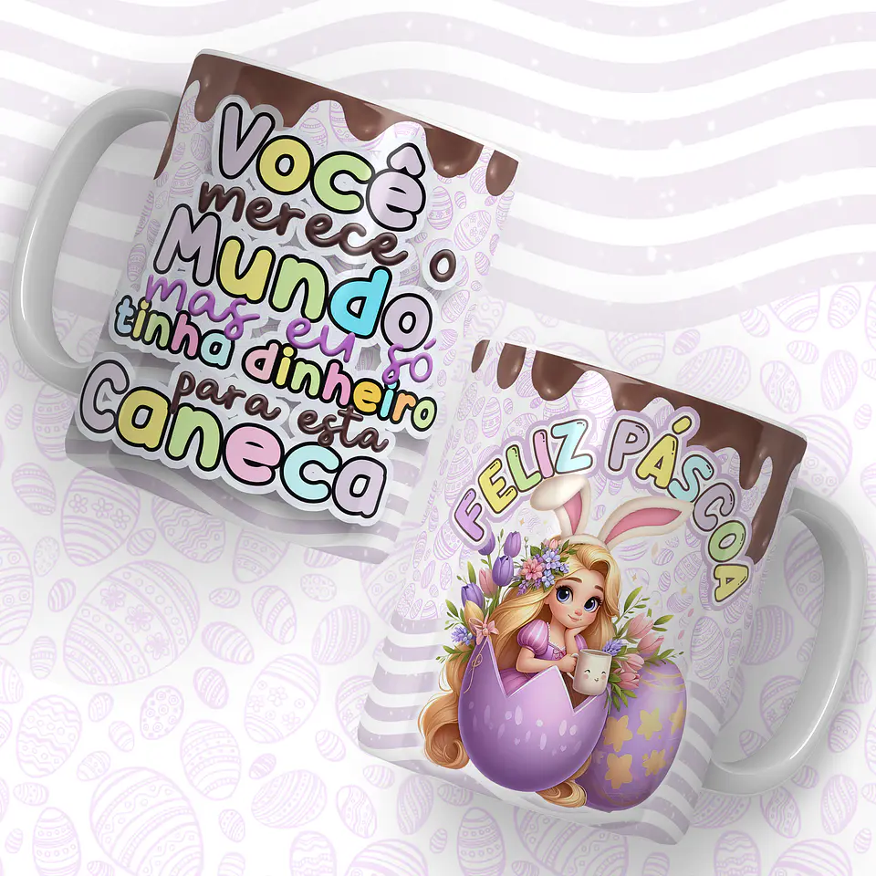 66 Artes para Caneca Páscoa Princesas Arquivos em Jpg  28