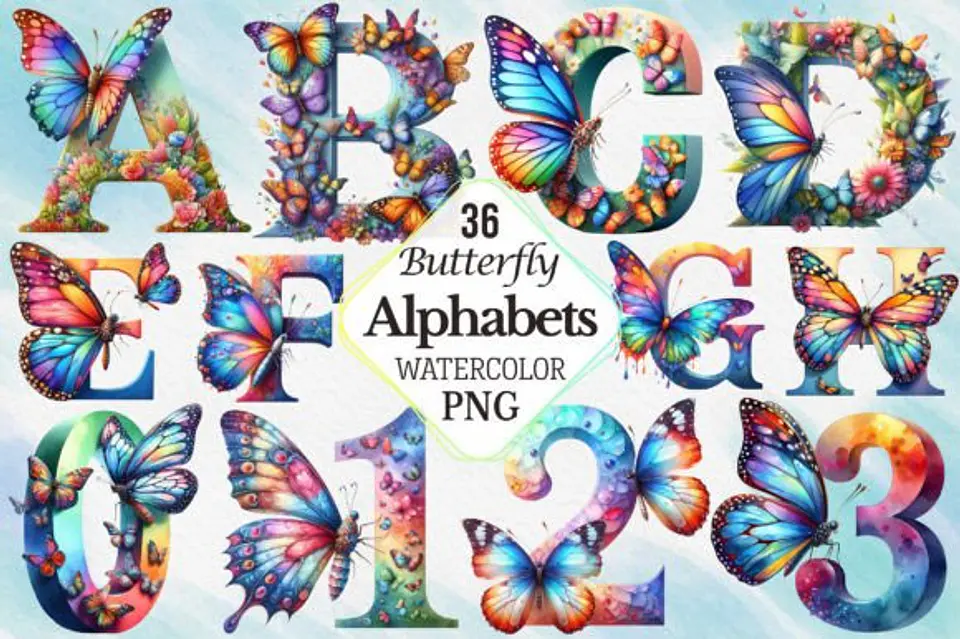 Kit Digital Alfabetos em Png  4