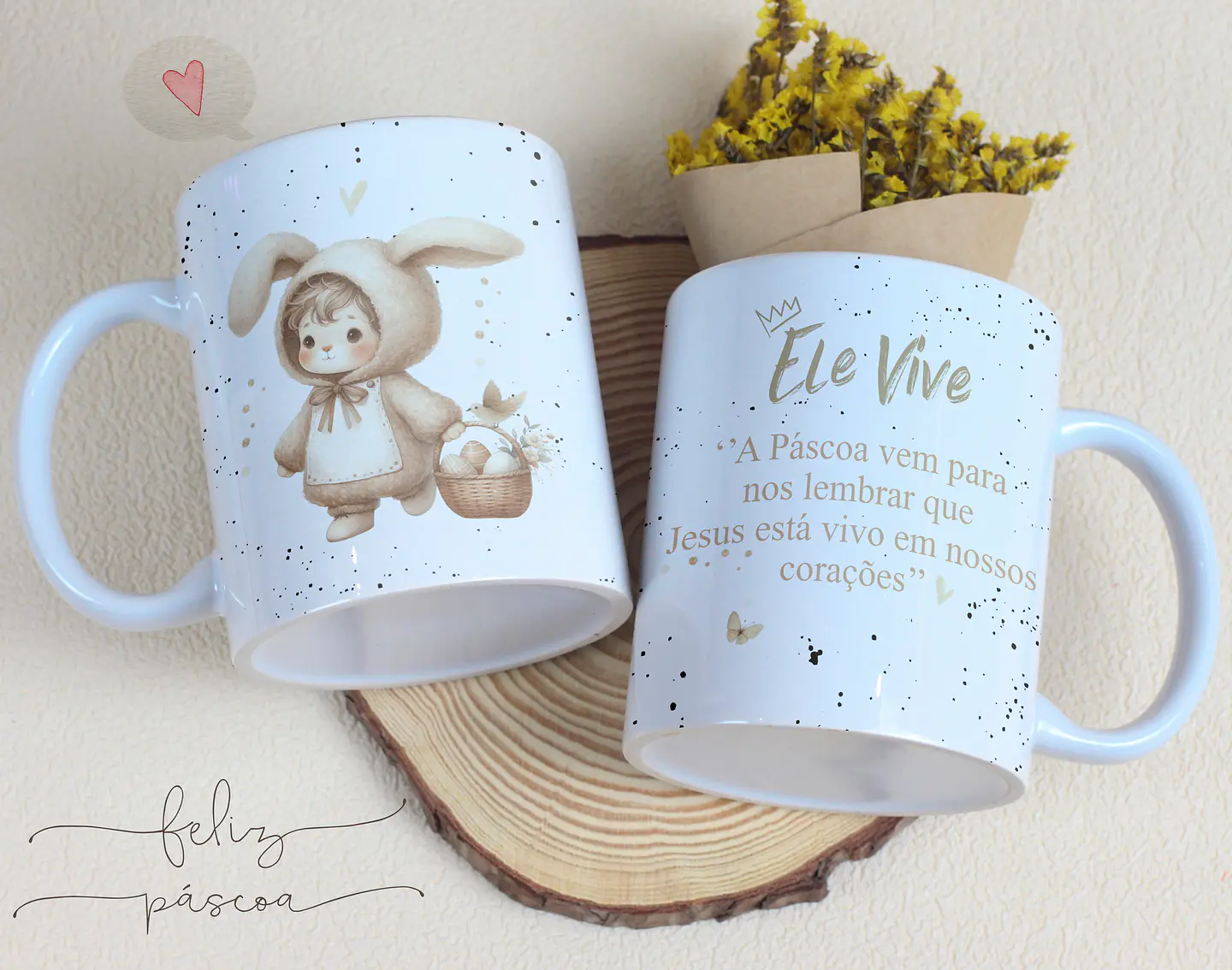 14 Artes para Caneca Páscoa Cristã Arquivos Editável 1