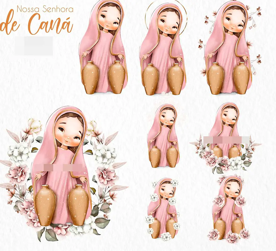 Kit Digital Nossa Senhora de Caná em Png 1