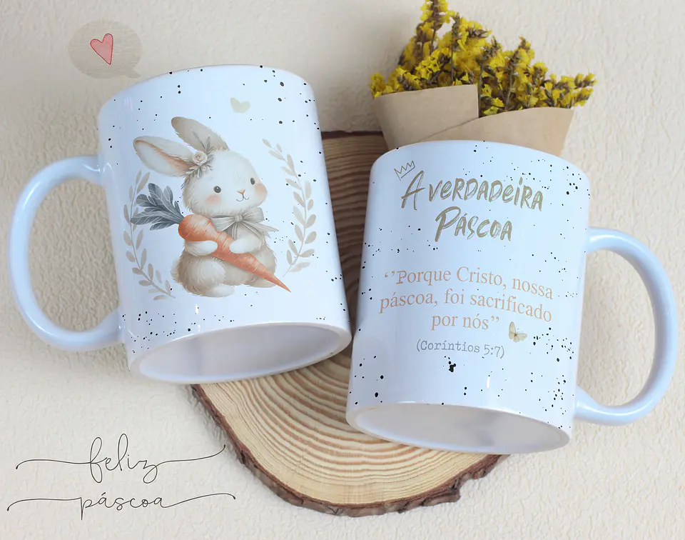 14 Artes para Caneca Páscoa Cristã Arquivos Editável 2