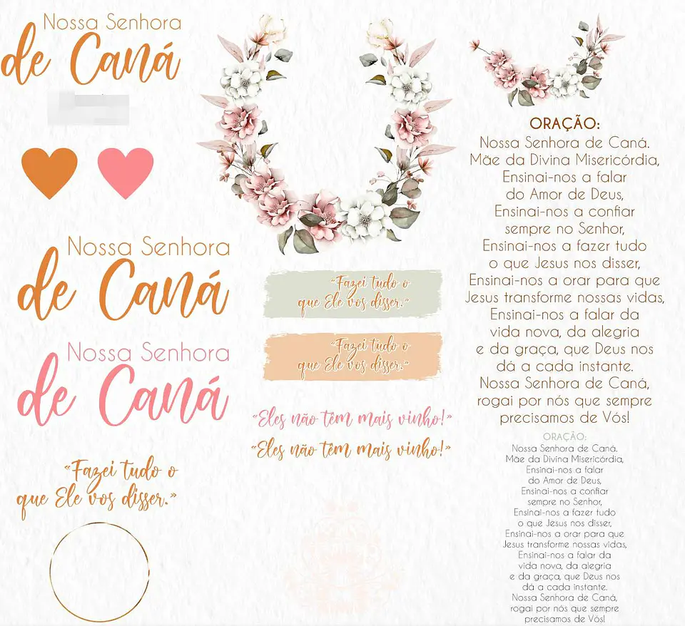 Kit Digital Nossa Senhora de Caná em Png 2