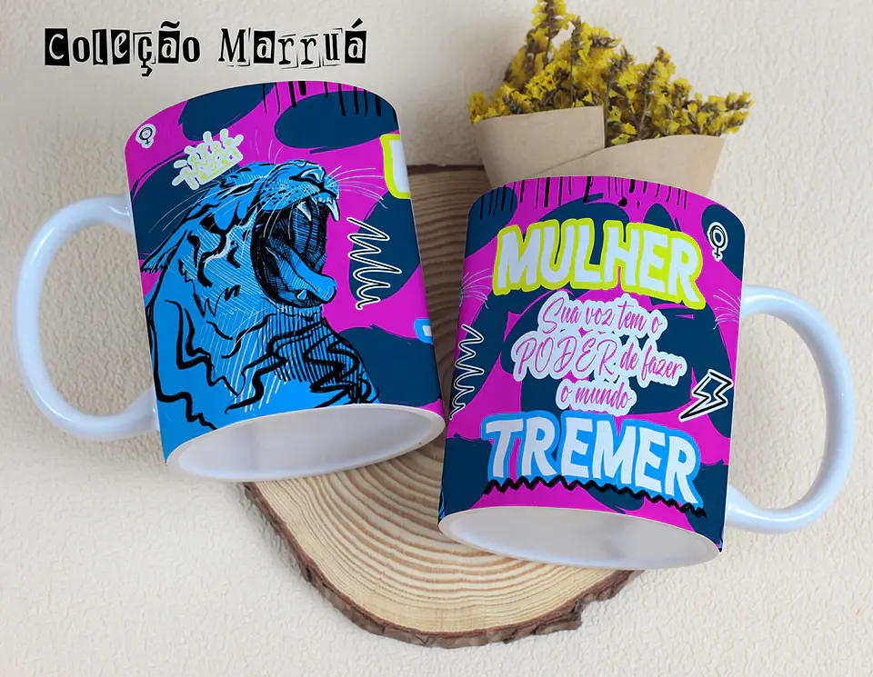 8 Artes para Caneca Dia das Mulheres Marrua Arquivos Editável  3