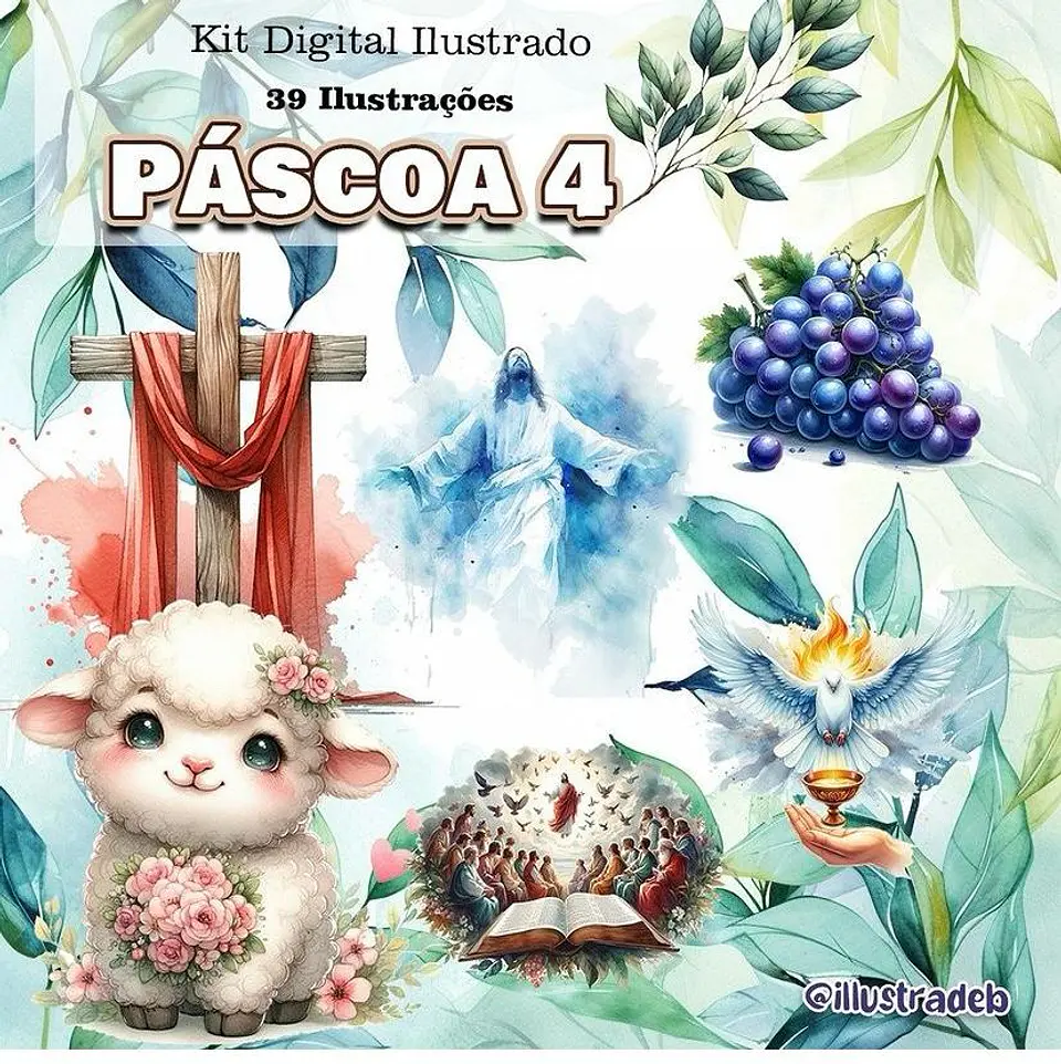 Kit Digital Páscoa em Png  1