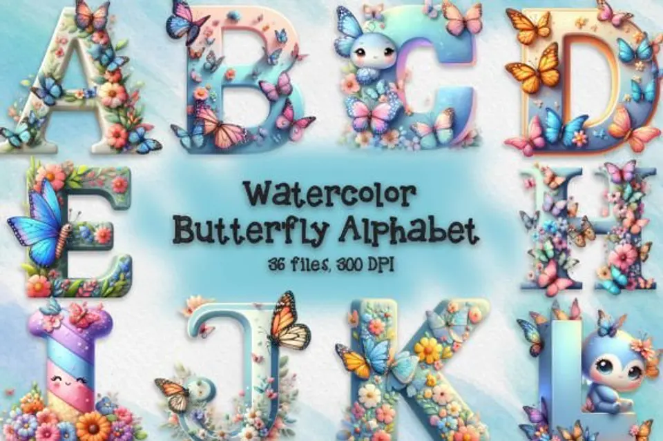 Kit Digital Alfabetos em Png  8