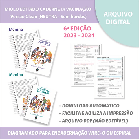 Arquivo Cadernetas de Vacinação 2024 em Pdf 