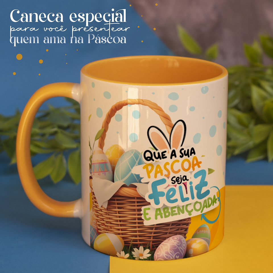 20 Arte para Caneca Páscoa Encantada Arquivo em Png 1
