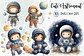 Kit Digital Mega Pacote Astronauta em Png - Thumbnail 6