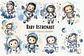 Kit Digital Mega Pacote Astronauta em Png - Thumbnail 8