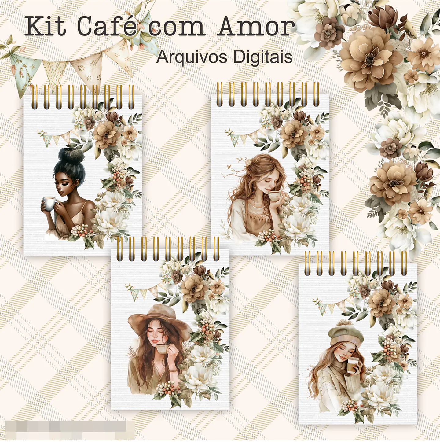 Kit Digital para Agendas e Bloquinhos em Png 5