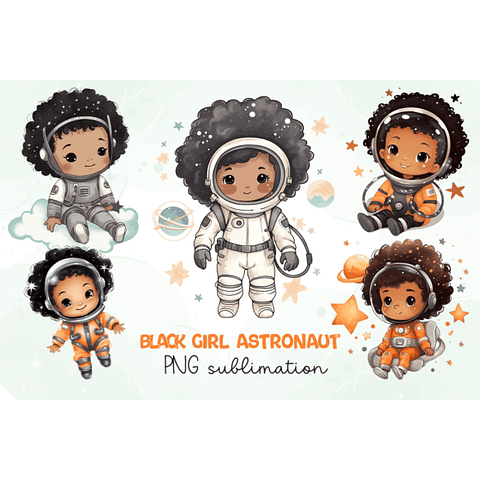 Kit Digital Mega Pacote Astronauta em Png